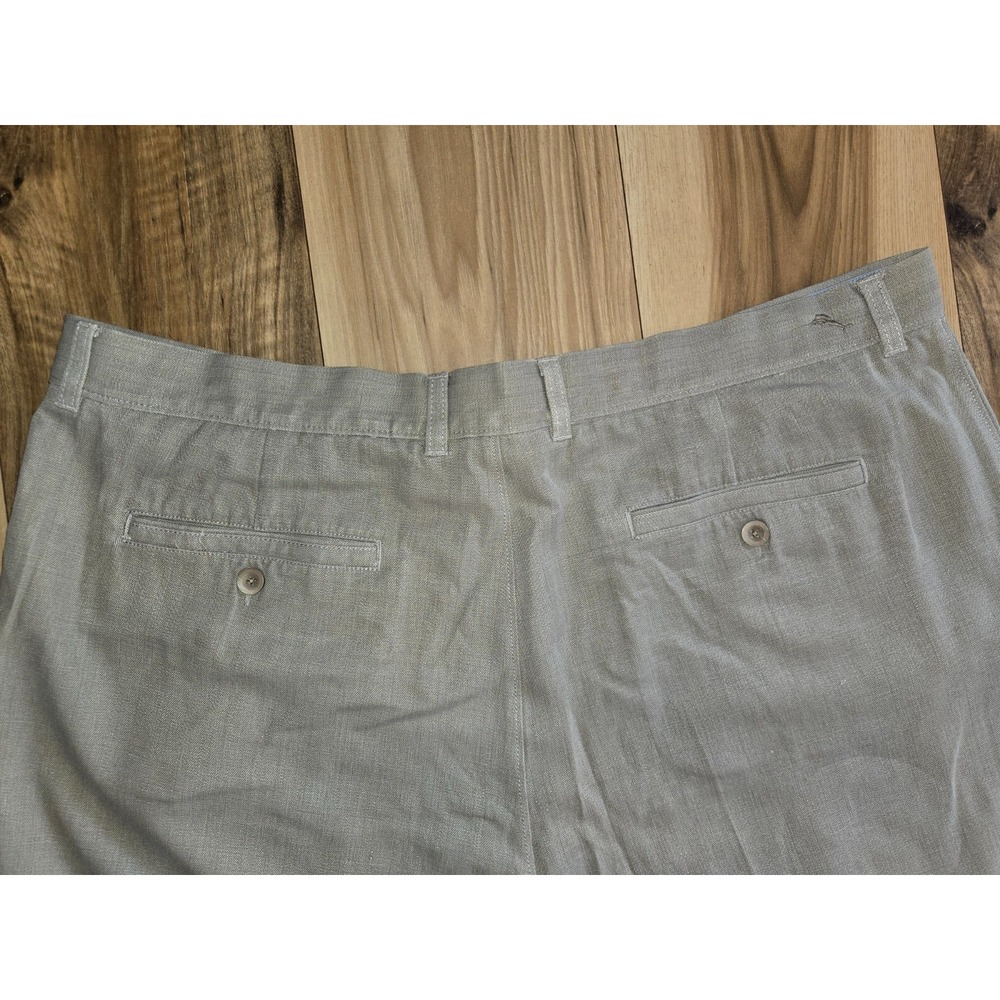 Tommy Bahama‎ Silk Blend Shorts Mens Tan Size 40 Chino Flat Front - Picture 5 of 7